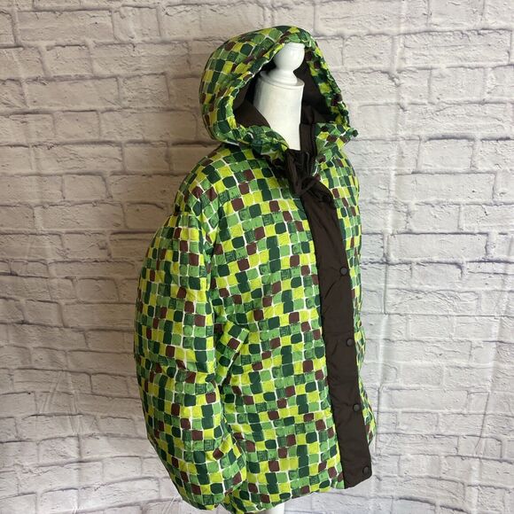 Uniqlo Marni Oversized Down All Over Print Hooded Puffer Coat Size Small - Picture 10 of 13
